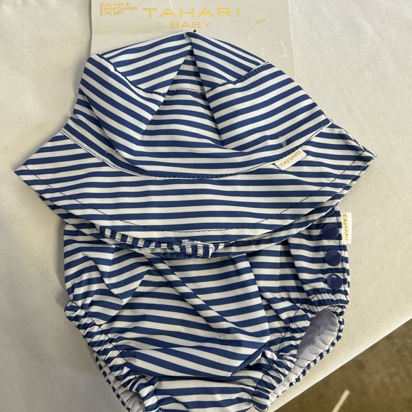 New Tahari Baby UPF 50+ Sun Hat & Swim Diaper 12 months - Picture 1 of 7